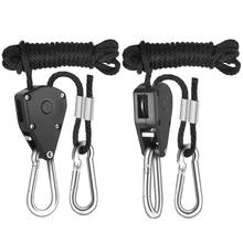 (2pcs/Pair) Adjustable 1/8 Inch Nylon Rope Ratchet Yoyo Hanging Kit For LED Grow Light Greenhouse Tent Lifters 2024 - buy cheap