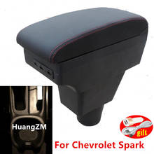 For Chevrolet Spark armrest box central Store content box car-styling decoration With cup holder USB 2024 - buy cheap