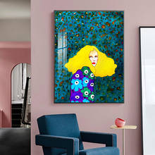 Estilo nórdico moderno handdraw personagens colorido pintura em tela poster impressão decoração da arte parede fotos para sala de estar quarto 2024 - compre barato