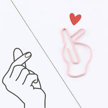 15pcs Than Heart Shaped Paper Clip Bookmark Decoration Pink Cute Paperclip Safety Pin School Stationery Office Planner Supplies 2024 - buy cheap