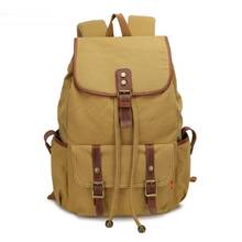 M350 New College Vintage Leather Military Backpacks Men/Women School Backpacks Men Travel Bags Canvas Backpack Bag Bookbag 2024 - buy cheap