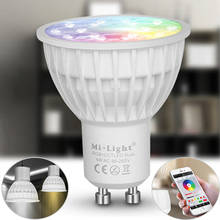 Holofote inteligente gu10, 4w, led, rgb, cct, wi-fi (2700-6500k), decoração com lâmpada led, sem fio 2024 - compre barato