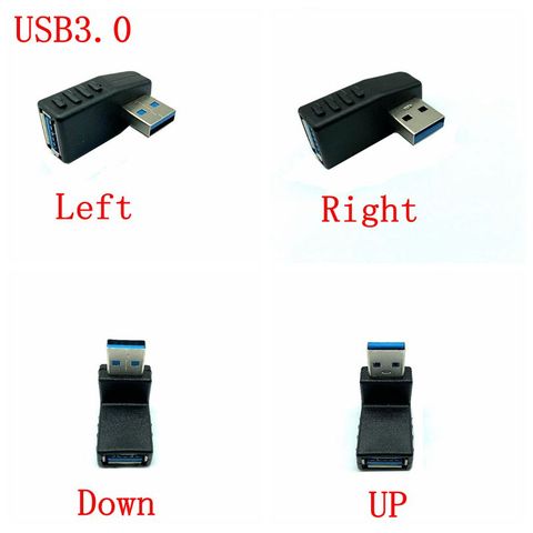 90 градусов левый и правый угол USB 2,0/3,0 A адаптер «Папа-мама» разъем для портативных ПК 2022 - купить недорого
