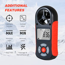 Anemómetro Digital portátil de velocidad del viento, temperatura, humedad, índice de calor, punto de rocío, presión barométrica, medidor de altitud 2024 - compra barato