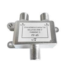 Divisor de Cable coaxial Digital HD de 2 vías, Conector de receptor de señal de TV Satelital bidireccional de 5-2400MHz para SATV/CATV 2024 - compra barato