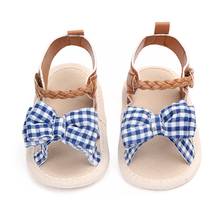 Bobora Baby Girl Cotton Shoes Summer Girls Sandals Plaid Shoes Bow Lace Dot Girls Sandals Princess Shoes 2024 - buy cheap