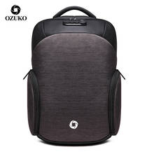 Рюкзак OZUKO Для мужчин Водонепроницаемый, мужской рюкзак, USB зарядка 15,6 ноутбук рюкзак Повседневное школьный рюкзак анти-вор рюкзаки сумки для путешествий 2024 - купить недорого