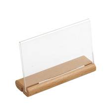 Acrylic Material Horizontal Vertical Paper Sign Holder Display Stand L Shape Table Products Label Price Tags Sign Holder 2024 - buy cheap