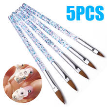 5pcs/Set Acrylic Professional Painting Drawing Nail Art Brushes Sequins Handle Manicure Nail Art Tool 2024 - buy cheap