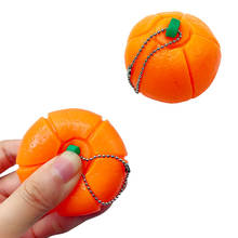 Kawaii Fruit Orange Keychain Stress Relief Squishy Cool Stuff Funny Things Fidget Toys Girls Adult Antistress Cute Gift Pendant 2024 - buy cheap