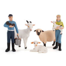 5 шт. имитация ПВХ ферма сцена Животные модель игрушки комплекты пастырь животных игрушки фигурку развивающие звук игрушка фигурка подарок 2024 - купить недорого