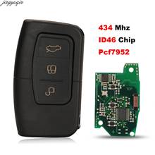 Jingyuqin-llave de coche con Control remoto, tarjeta inteligente, 434MHZ, ID46, PCF7952, para Ford Focus c-max, s-max, Fiesta, Galaxy, Ka, Kuga, Mondeo 2024 - compra barato