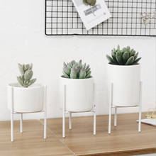 Garden Flowerpot Decoration Nordic Iron Ceramic Art Vases Simple Tabletop Vase Frame Ceramic Coffee Home Room 2024 - buy cheap