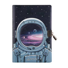2020 Weekly Planner Organizer A5 Notebook Cute Spaceman Travelers Notepad Lock Password Note Book And Journal Gift Box For Boy 2024 - buy cheap