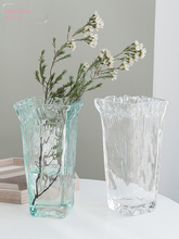 XINCHEN Europe Transparent Thicken Glass Vase Home Decor Living Room Decoration Flower Plant Bottles Tabletop Vases Light Blue 2024 - buy cheap