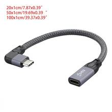 Cable de extensión curvo USB3.1 tipo C, 100W, PD, 5A, 4K @ 60Hz, 10gbps, USB-C Gen 2, para Macbook intend D H P, Lapto 2024 - compra barato