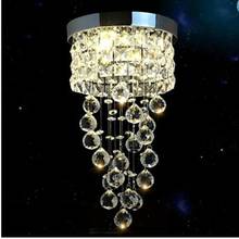 Lámpara de araña de cristal LED K9, iluminación moderna, colgante de cristal, para dormitorio, mesita de noche, loft, escalera, pasillo, sala de estar 2024 - compra barato