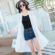 Summer Chiffon Sun Protection Clothing Women Large Size Long Thin Trench Coat Female New Fashion Sunscreen Shirt Feminina 2024 - buy cheap