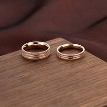 Простая 4 мм 6 мм золотого цвета нержавеющая сталь кольца для мужчин и женщин романтическая пара свадебные украшения SY001 2024 - купить недорого