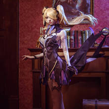 Anime genshin impacto fishl cosplay traje jogo terno vestido roxo uniforme festa de halloween outfit para meninas ou feito sob encomenda novo 2024 - compre barato