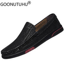 2020 New Fashion Men's Shoes Casual Genuine Leather Loafers Male Brown & Black Slip On Shoe Man Size 36-46 Driving Shoes For Men 2024 - buy cheap