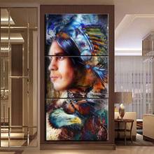 Abstract Indian Colorful Feather Pictures Canvas Painting Wall Art Poster Home Decoration Posters And Prints Home Decor 2024 - buy cheap