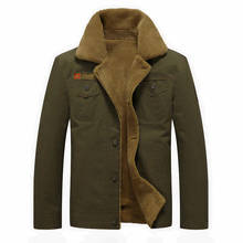 Новая модная зимняя куртка-бомбер, мужская куртка пилота ВВС MA1, Теплая мужская армейская куртка с меховым воротником, тактическая Мужская куртка, Размер 5XL 2024 - купить недорого