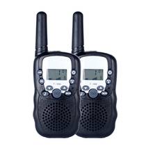Rádio de duas vias uhf t388, portátil, para crianças, meninos e meninas, walkie talkie com tocha led embutida, mini brinquedo, presente para crianças 2024 - compre barato
