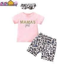 Conjunto de ropa de verano para bebé, camiseta con letras, pantalones, pelele, diadema, conjunto de ropa infantil para recién nacido, 3 uds. 2024 - compra barato