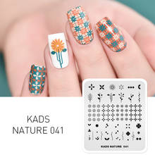 1pc Nail Art Stamping Plate Nature 041Geometric Flowers Pattern DIY Nail Designs Stamp Templates Manicure Image Plate Stencil 2024 - buy cheap