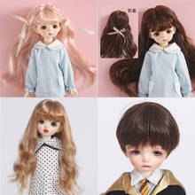 1/6BJD wig milk silk soft fake hair bangs long hair bow wavy curly short hair for SD DD yosd doll wig doll accessories 2024 - buy cheap