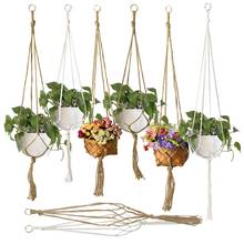 90/105/122cm Macrame Plant Hanger Handmade Flower Pot Hanger String Bag Hanging Baskets for Wall Decoration Home Garden Supplies 2024 - buy cheap