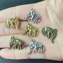 JunKang-Colgante de elefante Animal para fabricación de joyas, pulsera hecha a mano DIY, accesorios de collar, Material al por mayor, 10 Uds. 2024 - compra barato