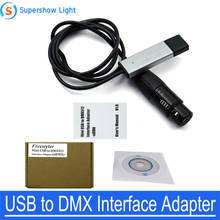 Interfaz USB a DMX 512, LED, DMX512, ordenador, PC, controlador de iluminación de escenario, atenuador, Cable USB a DMX 2024 - compra barato