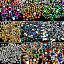 Todos os tamanhos 9 cores de cristal galvanoplastia nenhum hotfix strass vidro strass para 3d arte do prego costura strass decorações 2024 - compre barato