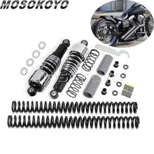 Amortiguadores traseros cromados de 10 "para motocicleta, Kit de suspensión trasera para Harley Dyna FXD Street Bob, 2006-2017 2024 - compra barato