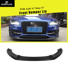 Carbon Fiber / FRP Front Bumper Lip Splitters Spoiler for Audi A7 Sline S7 Bumper 2012 2013 2014 2015 2024 - buy cheap