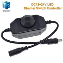 TZT LED regulador de intensidad brillo Ajuste del controlador para 3528, 5050, 5730, 5630 Color luz de tira 24V DC 12V negro/blanco 2024 - compra barato