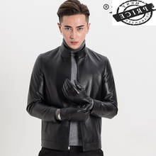 Genuine Leather Fashion Jacket Men Clothes 2021 Streetwear Mens Autumn Sheepskin Coat Casual Slim Fit Moto Jackets a2035   2024 - buy cheap