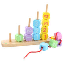 Kids Wooden Balancing Blocks Multifunctional Beading Balance Blocks Baby Montessori Early Training Beads Blocks Toys Wood gift 2024 - buy cheap