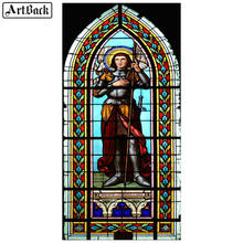 Pintura diamante quadrado completo anjo guerreiro cor grade padrão religioso decorativo diamante ponto cruz retrato 80x160cm 2024 - compre barato