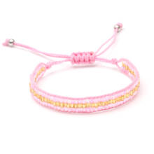 Bohemian Miyuki Seed Bead Wrap Bracelet Women Men Boho Handmade Blue Pink Red Black String Woven Slide Knot Adjustable Jewelry 2024 - buy cheap