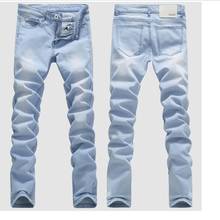 Good Quality Light Blue Skinny Jeans Men Spring Summer Slim Fit Denim Jeans Men Cotton Stretch Denim Pants Cowboy Trousers 2024 - buy cheap