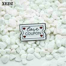 XEDZ эмалированная заколка со скидкой, купон со скидкой, романтическая Дата, индивидуальный значок, рубашка, одежда, брошка на лацканы, ювелирные изделия, подарок другу 2024 - купить недорого