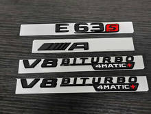 Блестящий черный знак E63S Для AMG Biturbo 4matic + Эмблема Для Mercedes-Benz E63 AMG W213 2024 - купить недорого