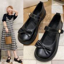 Lolita Shoes Butterfly Knot Mary Janes Shoes Black Patent Leather Woman Flats Comfort Girls Shoe Ladies 2020 Autumn Spring 8513N 2024 - buy cheap
