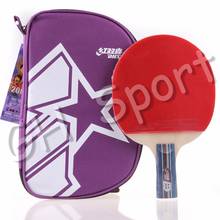 DHS 2-Star ракетка для настольного тенниса с резиновой (PF4-1, pips-in) + сумка Чехол Набор ракетка для пинг-понга 2024 - купить недорого