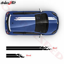 1Set Racing Sport Styling Stripes Sticker Car Hood Roof Decor Stickers Auto Body Vinyl Decal For Renault Twingo 2024 - buy cheap