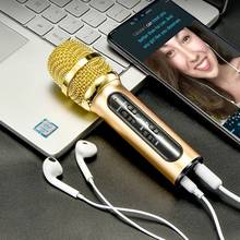 Micrófono condensador profesional portátil para Karaoke, grabación en vivo, para teléfono móvil, ordenador, con tarjeta de sonido ECHO 2024 - compra barato