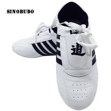 Zapatos de Taekwondo transpirables para adultos y niños, zapatillas blancas de entrenamiento deportivo, kárate, artes marciales, Lucha, Kung Fu, Wushu, Taichi, novedad 2024 - compra barato